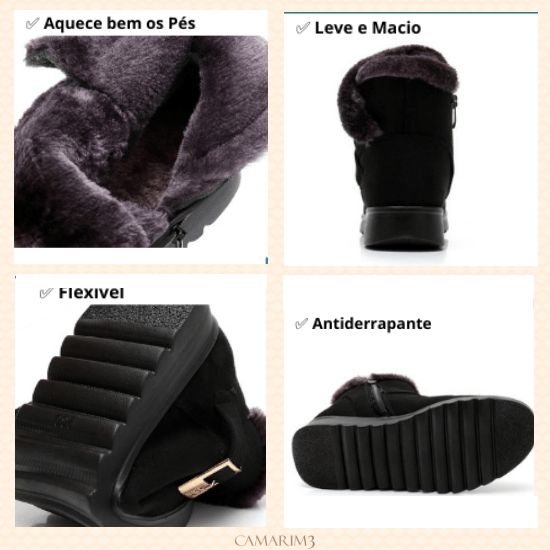 Bota feminina cano curto